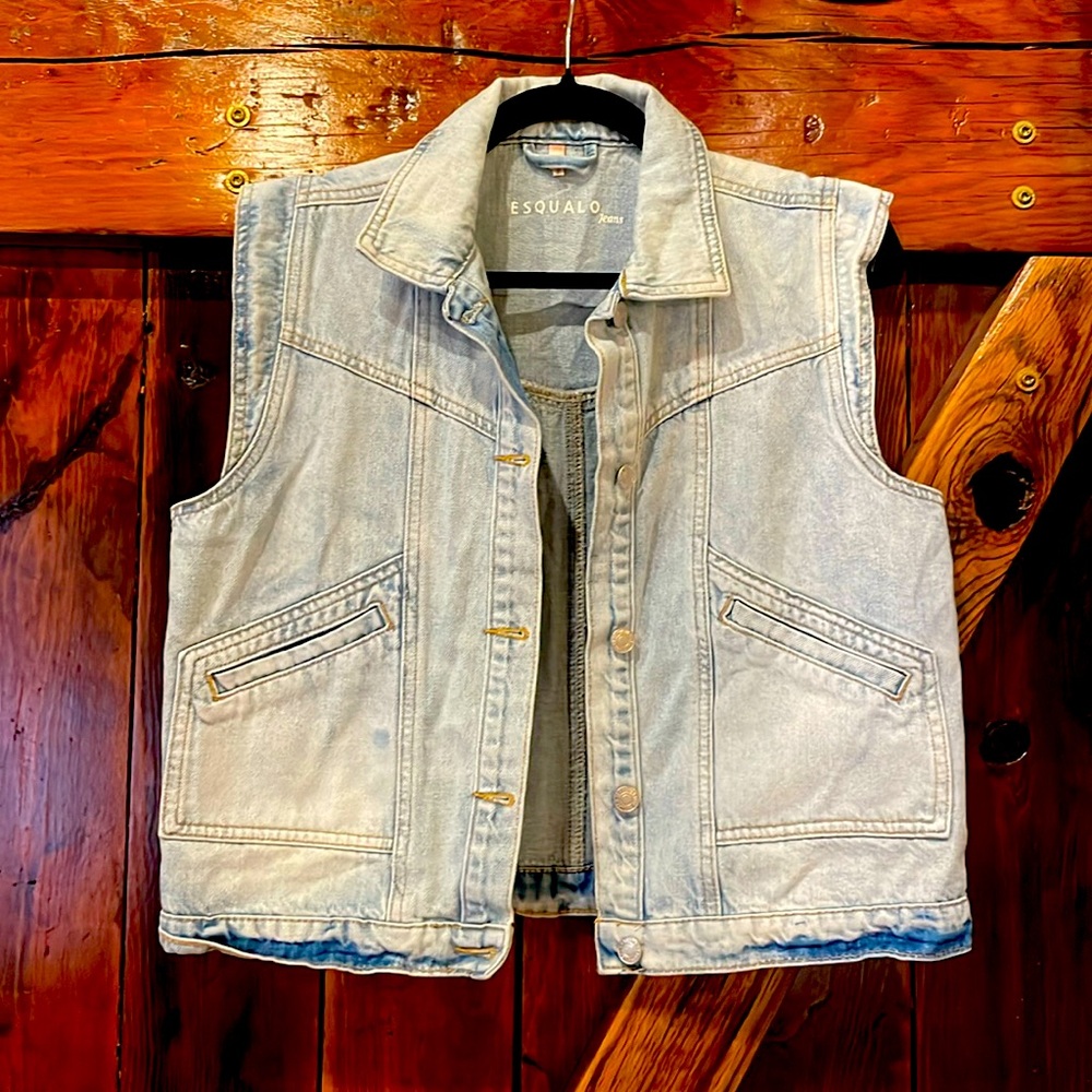 Equal jean cut off jacket /vest size 6